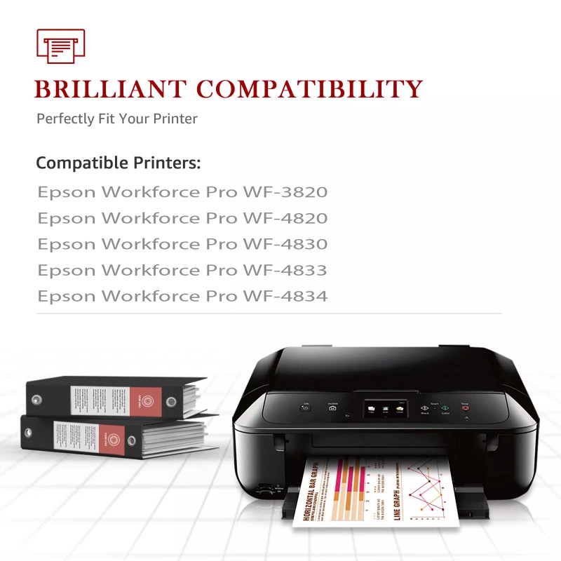 Toner Kingdom 4Pack 822XL T822XL Ink Cartridge For Epson WorkForce