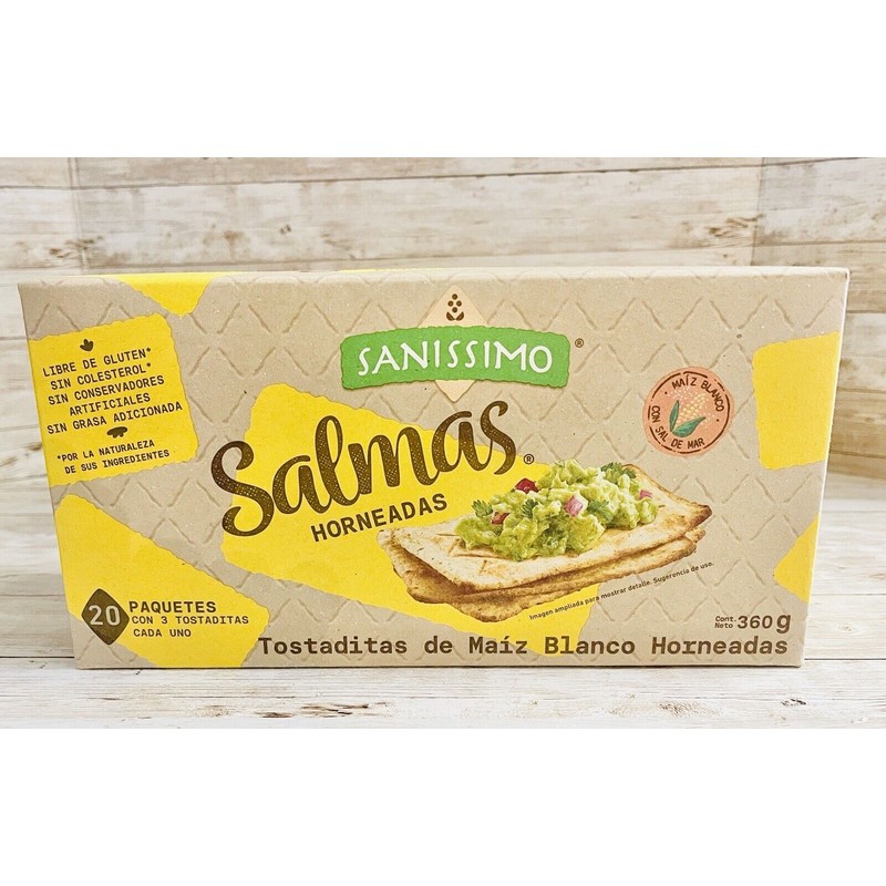 sanissimo 4x Salmas Horneadas Baked Corn Crackers Sanissimo pack of