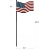 YK Decor Patriotic Garden Stake Rustic Metal American Glory Flag
