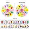 2Pcs Food Decision Wheel Dice，Fidget Spinner Food Choice Game Wheel，Food