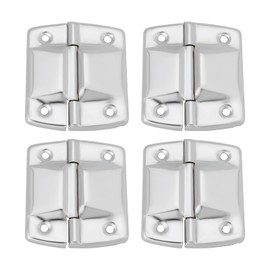 VGOL 4pcs Support Hinges 51x46mm Silver Chrome-Plated Self-Supporting Cabinet Hinge for DJ Gear Cases Flight Cases Toolbox Case Hinge Iron Metal Box
