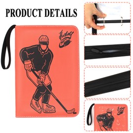 Hockey Card Binder, 900 Pockets 3-Ring Metal Card Holder, Sports Card Organizer for Upper Deck, Football, Baseball, TCG, Durable Display Protector Album