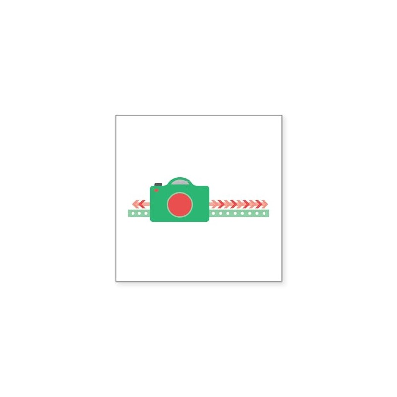 CafePress Camera Border Sticker Square Bumper Sticker Car Decal