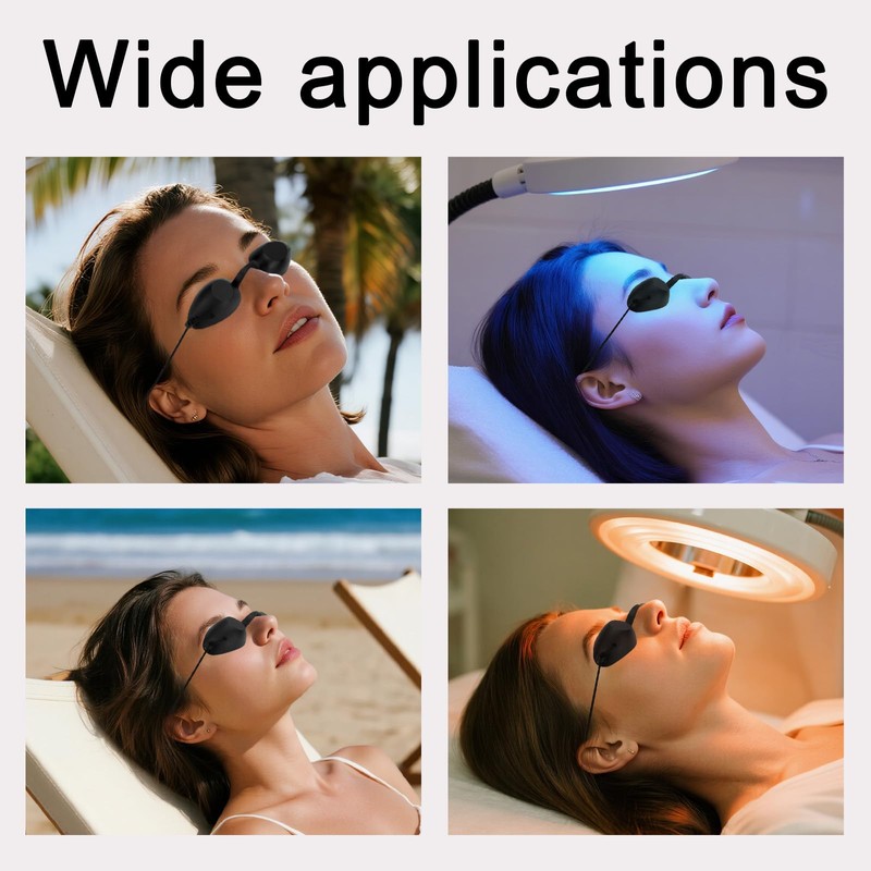 Fukaisu 2 Pairs Tanning Goggles, Tanning Bed Eye Sun Protection