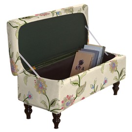 Eco-Ancheng - Funda otomana de almacenamiento rectangular otomana, funda plegable para banco de almacenamiento, reposapiés, reposapiés, protector de muebles con parte inferior elástica antideslizante