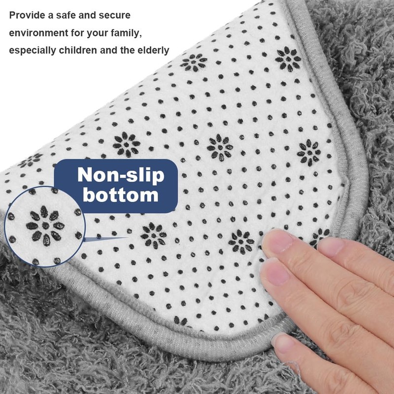 AOOWU Absorbent Toilet Mat, 40x50 cm U-shape Non Slip Dry