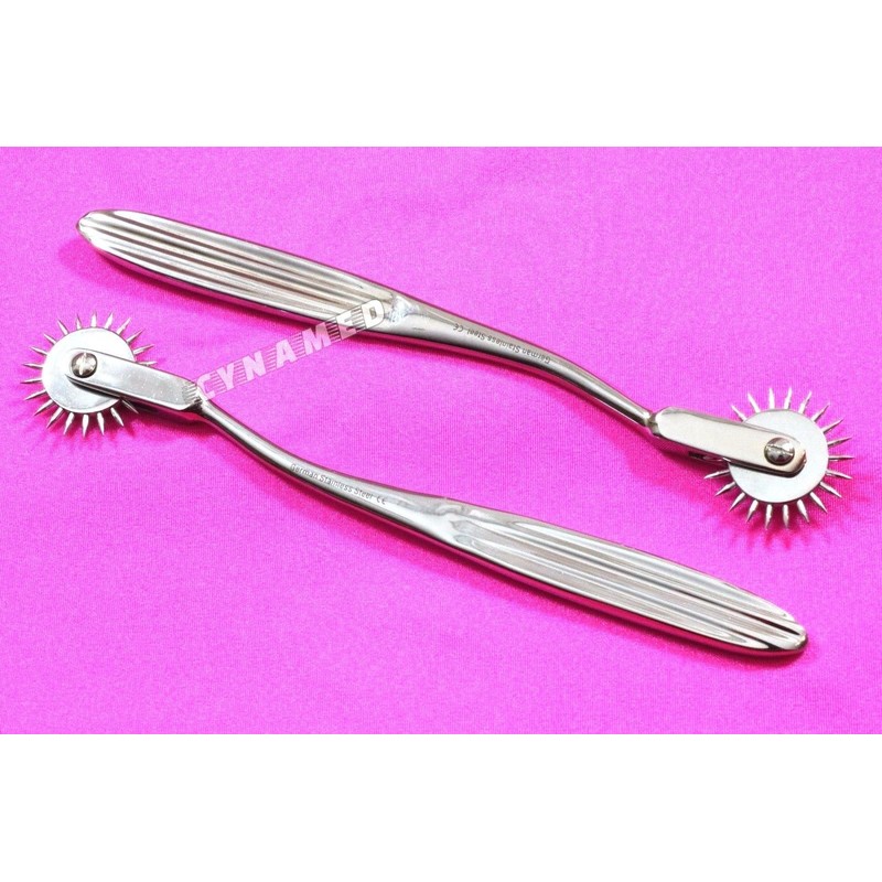 NEW 2 GERMAN STAINLESS 7" Wartenberg Pin Wheel Stainless Steel
