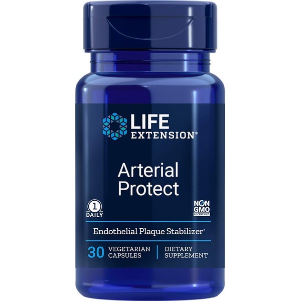 Life Extension Arterial Protect - Gotu Kola and Pycnogenol French Maritime Pine Bark Extracts - Non-GMO, Gluten-Free - 30 Vegetarian Capsules