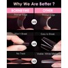 Soft Gel Nail Tips Long Stiletto, 120PCS Pre Buff Full