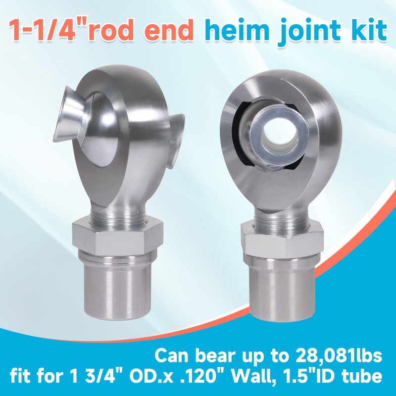 1.25" Heim Joints Rod End Kit Thread 1 1/4" Chromoly