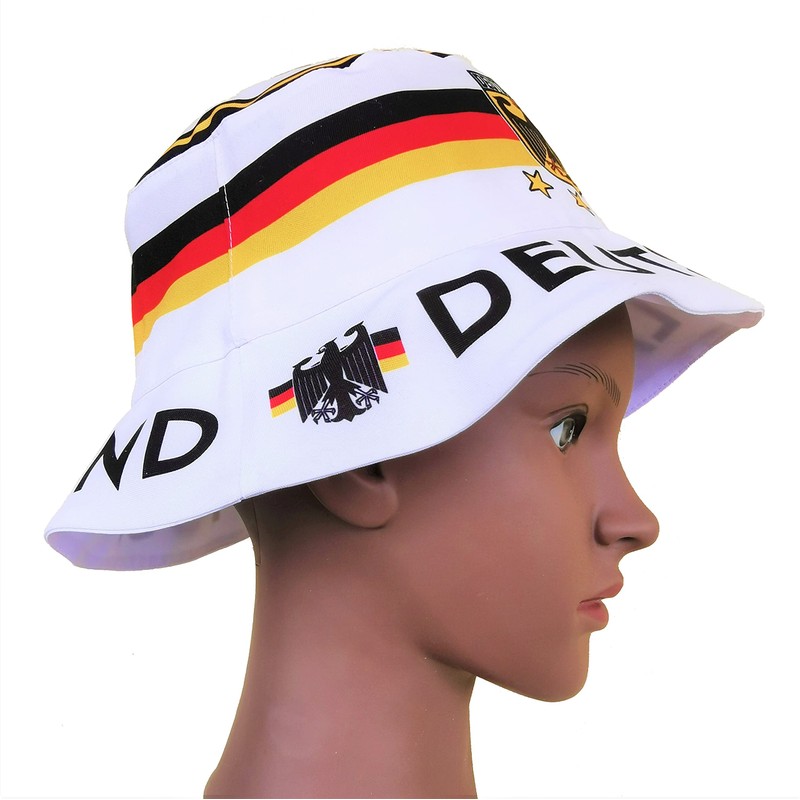 Generisch Germany Sun Hat 2.0, Fishing Hat, Fan Hat, White