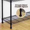 Kyuionty Self-Adhesive Furniture Risers 4Pcs, Round Adds 1/2" Height, Black