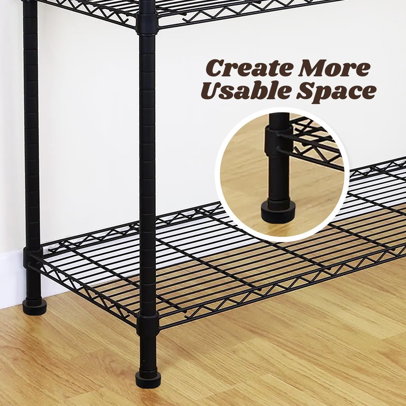 Kyuionty Self-Adhesive Furniture Risers 4Pcs, Round Adds 1/2" Height, Black
