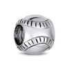 Softball Baseball Charm 925 Sterling Silver Sports Bead