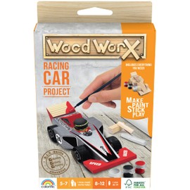 Goliath Wood Worx Racing Car Project - Make, Paint, Stick, Play - Wood Craft Kit