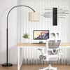 Ambimall Dimmable Arc Floor Lamp with Remote, Color Temperatures and