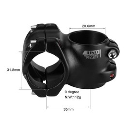 FOMTOR 31.8 stem 35mm Short Mountain Bike Stem for 28.6 Steerer Tube, Suitable for Most Mountain bike, Road bike, Fixed gear bicycle, BMX, MTB