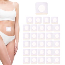 40pcs Castor Oil Wrap for Belly Button, Self-Adhesive Organic Cotton Belly Button Patches Leak-Proof Non-Woven Fabric Castor Oil Pads No Wash