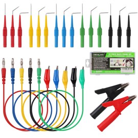 SWANLAKE 22PCS Back Probe Kit, Back Probe Pin Kit - Professional Automotive Diagnostic Tool Set with Alligator Clips and Banana Plugs - Ideal for Car Repair and Maintenance