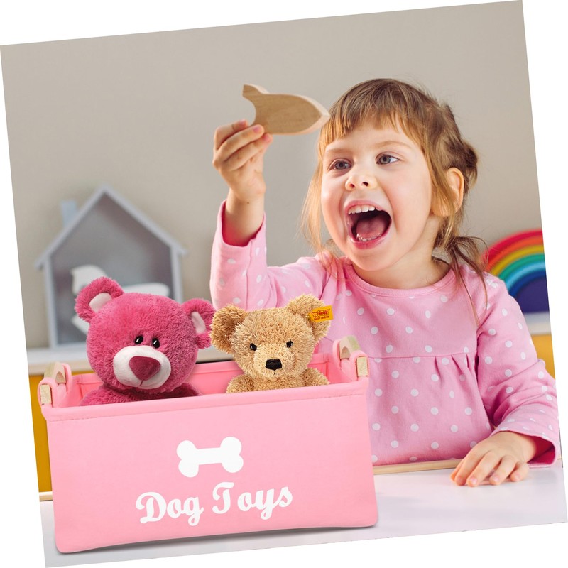 Beavorty Collection Box Pet Toy Organizer Felt Storage Case for