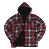 Yasumond Mens Warm Fleece Jackets Zip Up Plaid Flannel Sweatshirt