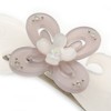 Light Silver/Light Grey Acrylic Crystal '3D Flower' Barrette Hair Clip