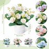 ZYUQFAN Small Fake Plants in Pots, Artificial Plants Indoors with