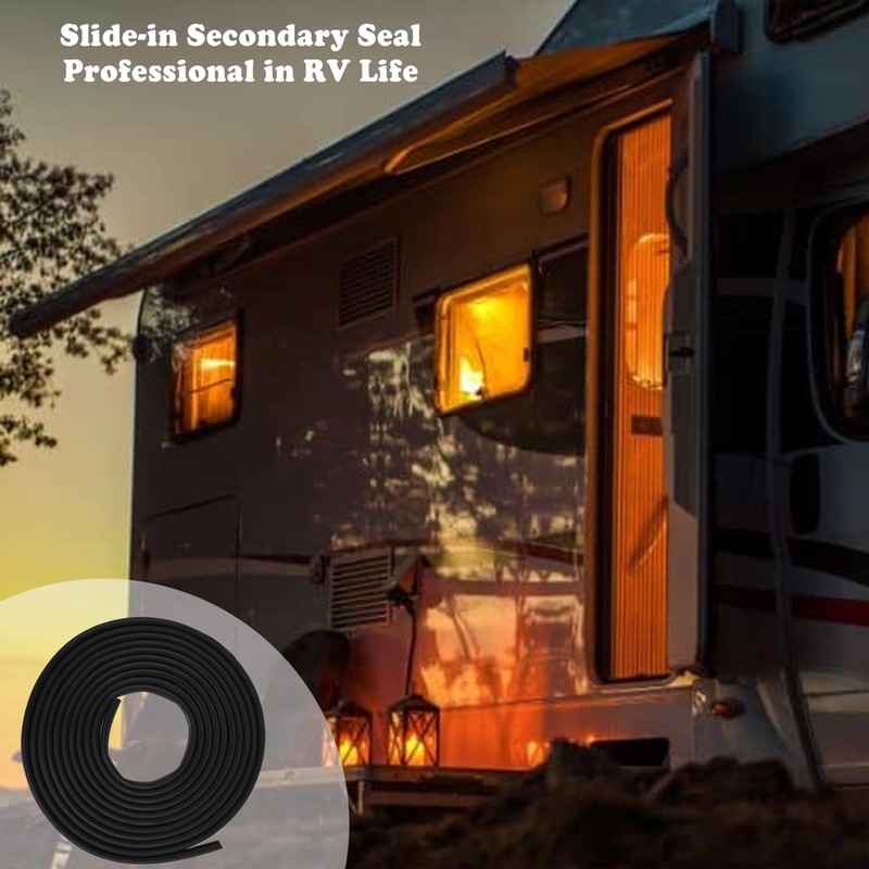 Wadoy 018-338-BLK RV Slide Out Seal 30 Ft, Weather Stripping
