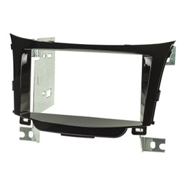 Double DIN Facia Adaptor for Hyundai i30 2012 Onwards, Black Glossy