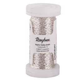 Rayher 2426022 - Filo ad effetto, diametro 0,25 mm, colore: argento, bobina da 60 m, in sacchetto SB