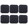 EMSea 6Pcs Treadmill Mats High Density Thickened Black Blue Dot