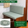 CRFATOP Green RV Dinette Cushion Covers Set of 2 Jacquard