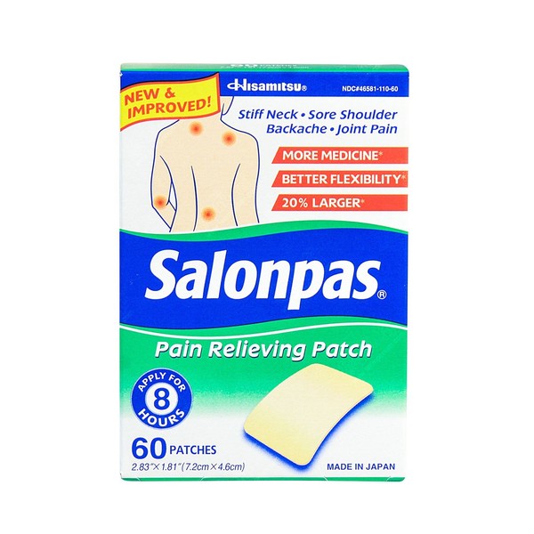 SALONPAS Pain Relieving Patch 2.83x1.81 60 Patches (60 Patches)