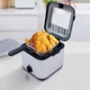 Electric Deep Fryer with Basket - 1000W, 2.5L Oil Container,