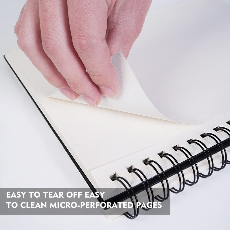 CONDA 8.5"x11" Double-Sided Hardbound Sketchbook, 80 Sheets Hardcover Sketchbook, Spiral