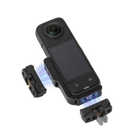 MAXOLA Insta360 X5/X4 Vertical and Horizontal Mount L Shape Horizontal Aluminum Alloy Bracket Magnetic Suction Adapter Racket Bracket