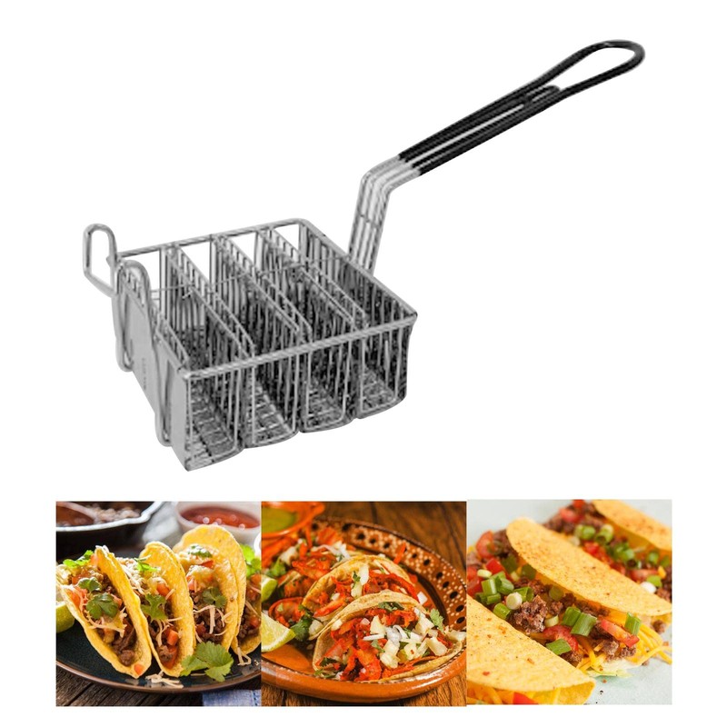 Taco Fryer Kitchen Cooking Tool 4 Shells/6 Shells with Grip