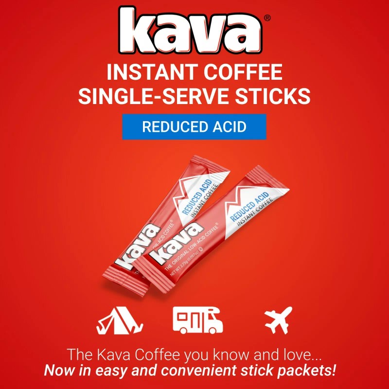 The Original Low-Acid Coffee Reduced Acid Instant Coffee Single Serve