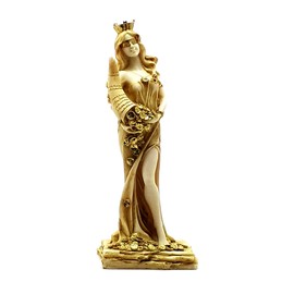 Goddess of Wealth Tyche Lady Luck Fortuna Statue Alabaster Sculpture 8.46΄΄