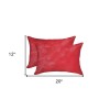 Homeroots 12" X 20" X 5" Firecracker Cowhide Pillow 2
