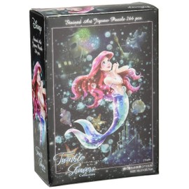 266 Piece Jigsaw Puzzle, The Little Mermaid, A World of Shining Dreams (Ariel) Tight Fit Series, Twinkle Shower Collection (Stained Art), 7.2 x 10.2 inches (18.2 x 25.7 cm).