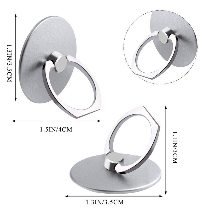 MuStone 360 Degree Rotating Stand Metal Ring Holder with Round