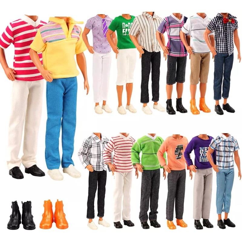 Miunana Lot 8 Items Doll Clothes for Ken Doll Random