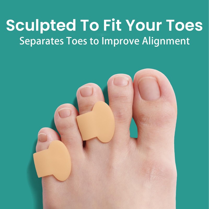 Welnove Gel Toe Separator - 8 Pack Pinky Toe Spacers