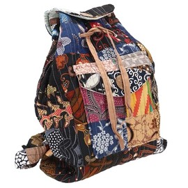 Guru-Shop Backpack Patchwork, Unisex Adults, Multicolored, Cotton, Size:One Size, 40x35x13 cm, Backpacks and gym Bags