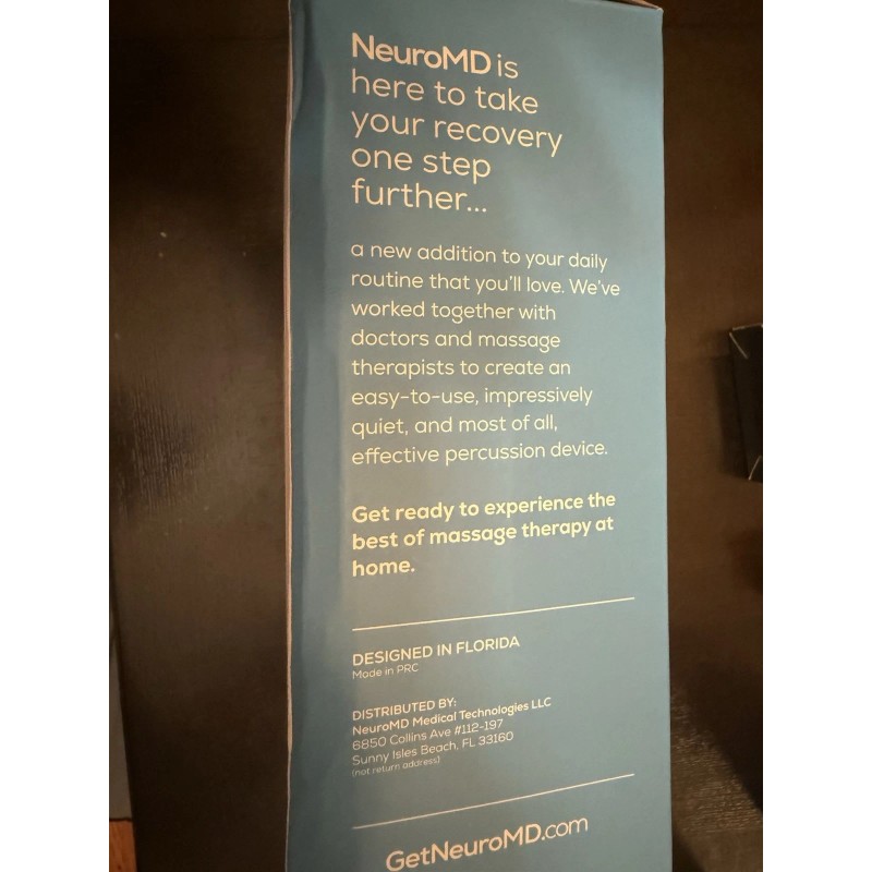 NeuroMD Percussion Massage Device Quiet Drive