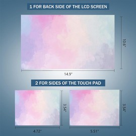 AORTDES Laptop Skin Sticker Decal 15-15.6 Inches, Universal Reusable Vinyl Sticker for 12.1 13 13.3 14 15.4 Inches Netbook/Notebook PC, Waterproof & Scratch-Resistant (Colorful Clouds)