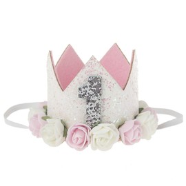 Birthday Crown Baby Girl Flower Tiara Headband Birthday Party Hairband