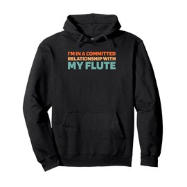 Retro Flute Fluter Woodwind - Vintage Flutist Pullover Hoodie