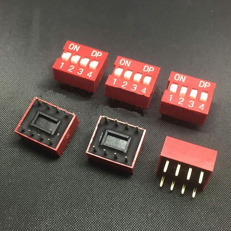 50 pieces 4-way dip switch, slide switch module 2.54 mm